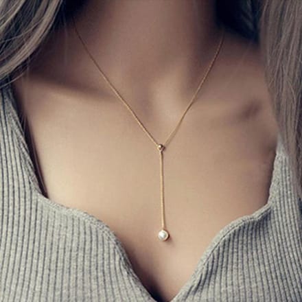 Joboly Diamant Coin Ketting Collier - Dames - Goudkleurig- 45 cm