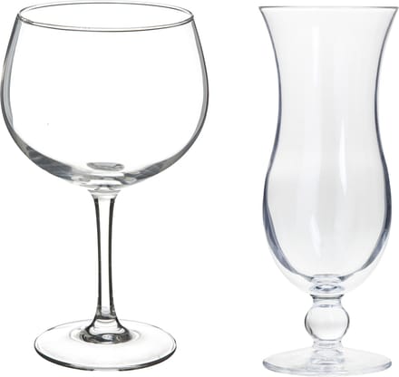 Cocktailglazen set - gin/blue hawaii glazen - 8x stuks