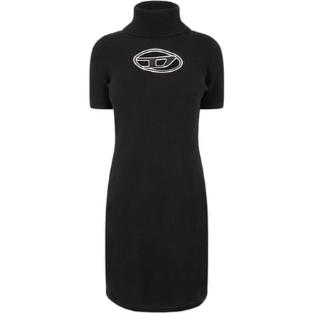 Diesel Dames Argaret mini-jurk met col en strakke pasvorm (Zwart)