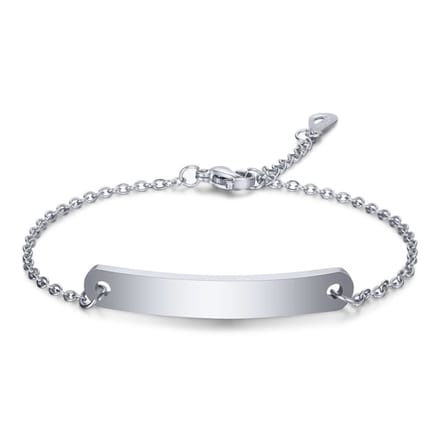 LGT JWLS Dames Armband Naamplaat Zilver
