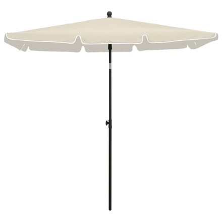 vidaXL - Parasol - met - paal - 210x140 - cm - zandkleurig