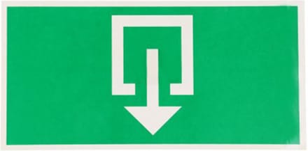 Uitgang / exit stickers - set van 2 - 26 x 13cm - lifetime tools