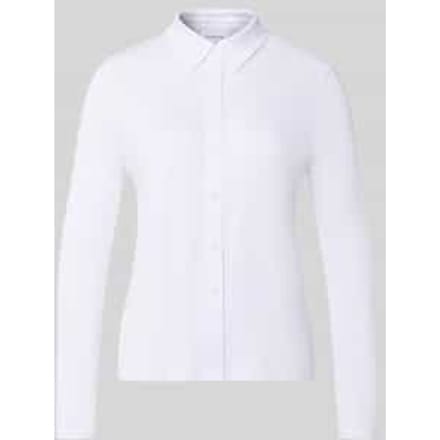Slim fit overhemdblouse van viscosemix