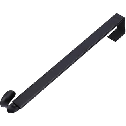 Crochet de porte rétractable réglable sans perçage pour couronne de porte Ornement de Noël Noir noir