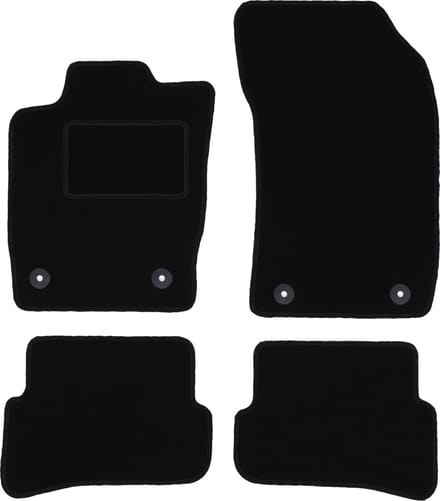 Zwarte velours vloermatten voor: Audi A1 8X hatchback (2010-)