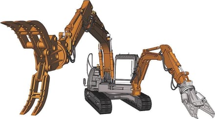 Hasegawa Modelbouwpakket Militaire voertuigen - 54004 Hitachi Astaco NEO - Double Arm Working Machine Plastic - 1:35 - Modelbouw