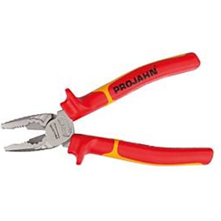 Projahn combinatietang, VDE, 180 mm, meer-componentengreep, geïntegreerde ringsleutel, asymmetrische grijpvlakken