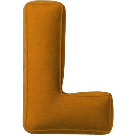 Kussen letter l Yellow Tipi Posh Velvet