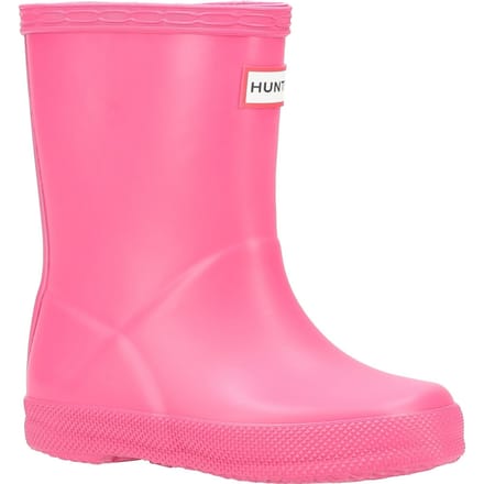 Hunter Kids First Matte Rubberen Felroze Regenlaarzen