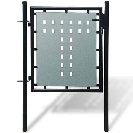vidaXL - Zwarte - enkele - deur - schuttingpoort - 100x75 - cm