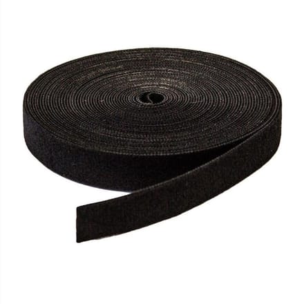 Zelfklevende klittenbandsluiting voor kabelbeheer 10 m / 2 cm Zwart