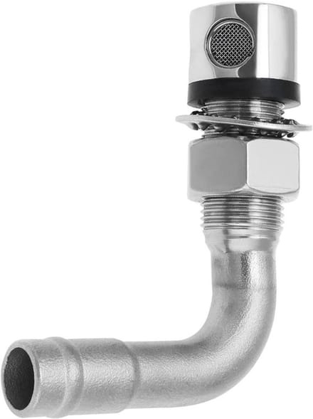Allecto Plus - Roestvrij Staal 90° Elleboog Boot Brandstof Vent