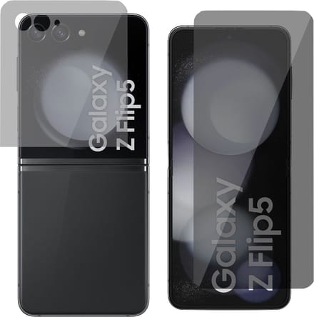 Privé Screenprotector geschikt voor Samsung Galaxy Z Flip 5 - Privé Beschermglas - Privacy Proteqt+
