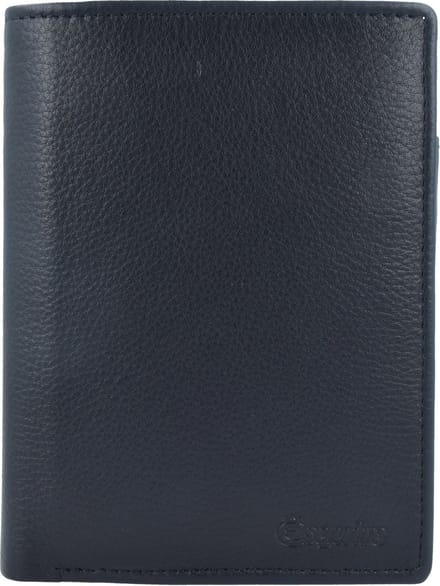 Esquire Leren Portemonnee RFID Large Wallet Black Zwart