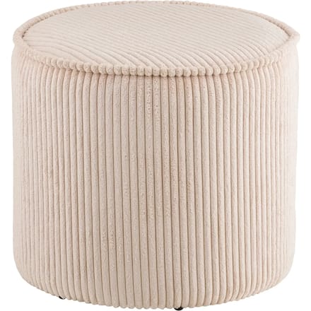 Liv poef fluweel beige.