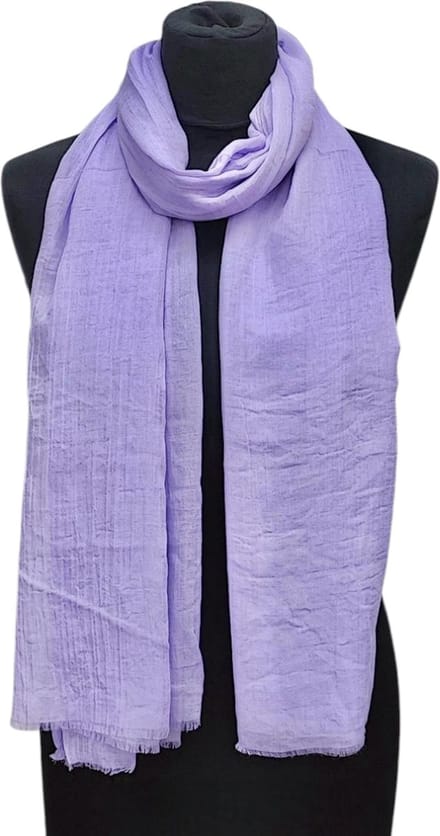 Lange Dunne Sjaal - Effen - Lila/Paars - 180 x 95 cm (23999#)
