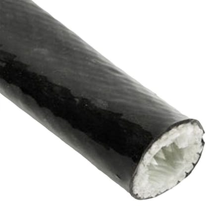 Ø 6 mm x 1 m | Hittebestendige silicone isolatiekous - Zwart