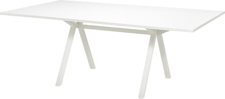 VPAX Vergadertafel - 200x100 cm - Wit / Wit frame