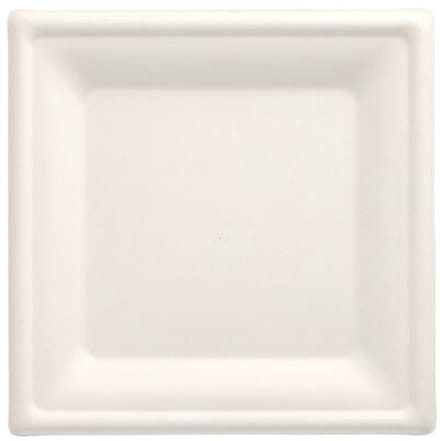 10x 50 Borden van suikerriet pure hoekig 20 cm x 20 cm wit