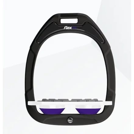Plat Grip Zwart/Wit/Paarse Stirrup Flex-On Green Composite