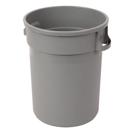 Jantex zware ronde afvalbak grijs 120L