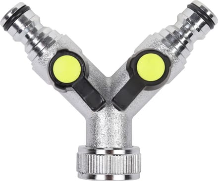 Talen Tools - Tuinslang Y-vertakking - 2 bolkraantjes - 1 inwendig