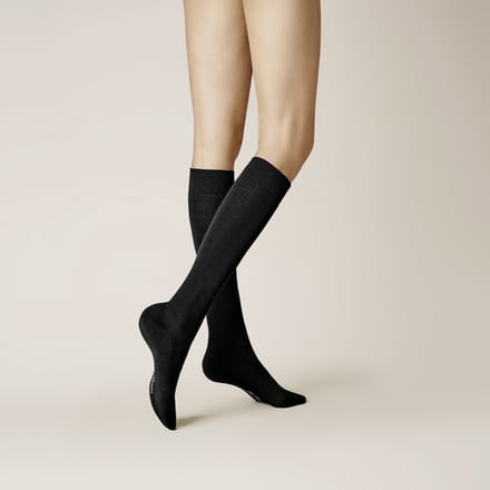 KUNERT Wool care Dames Kniekousen - Black - Maat 39-42