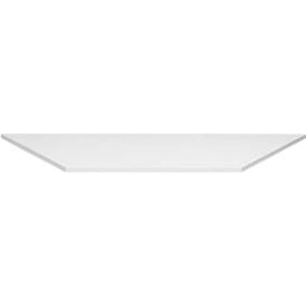 Tafelblad, trapezium 1600/800 x 690 mm, lichtgrijs