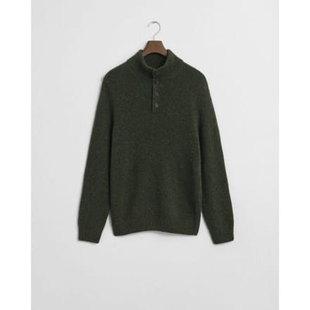 Gant Mocker Pullover Wool Blend Donkergroen - Maat XL - Heren - Pullovers