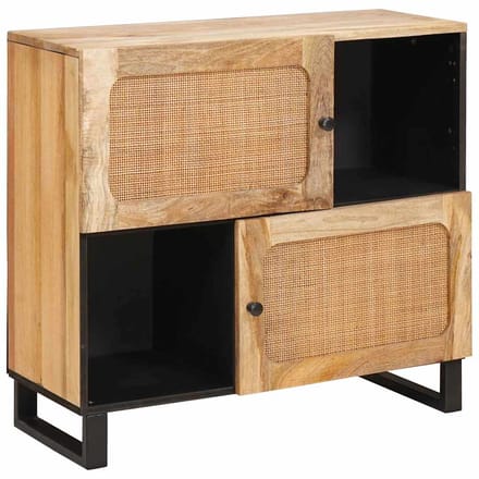 vidaXL - Dressoir - Bruin - 80 - x - 33 - x - 75 - cm - Massief - Mango - Hout