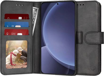 Hoesje geschikt voor Samsung Galaxy S25 Plus - Techsuit Diary Book Wallet Case - Zwart