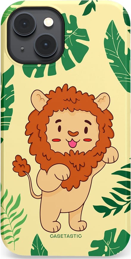 Casetastic hoesje geschikt voor Apple iPhone 14 - MagSafe - Dubbellaagse bescherming - Brulknuffel - Fashion Case - Crème Groen Terracotta