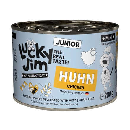 6x200g Lucky Jim MINI Junior kip natvoer voor honden
