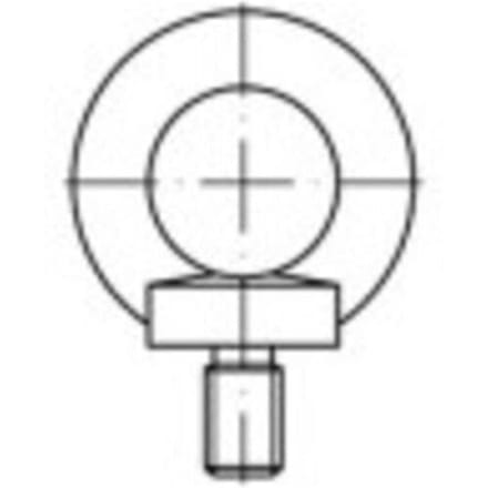 TOOLCRAFT 1061334 Ringbouten M10 DIN 580 RVS A2 1 stuk(s)