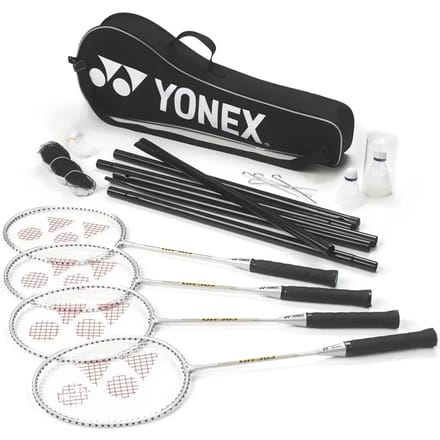 Yonex Badmintonset 4 Spelers Staal/nylon Zwart 15-delig