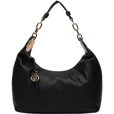 LIU JO schoudertas Faiza ECS Hobo Bag Nero / Brass Gold zwart