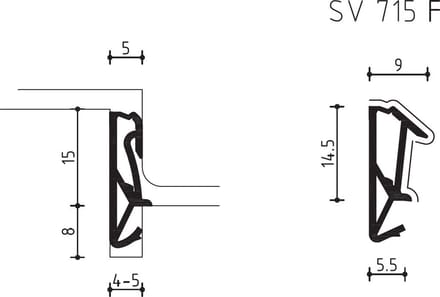 Dichting Sv715F Zwart M Folie - 100 Meter