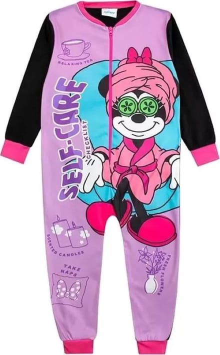 Disney Minnie Mouse - Onesie - Paars - Pyjama Huispak - Maat 122/128