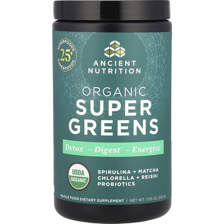Ancient Nutrition, Super Greens biologiques, 200 g (200g)