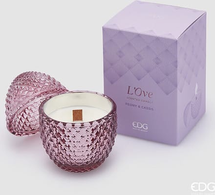 EDG - Enzo De Gasperi - Geurkaars Paars Peony en Cassis D8 - Glas - Pasen