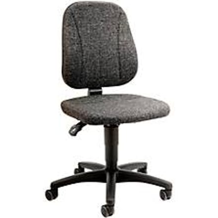 Werkstoel 9653, stoffen bekleding, wielen, antraciet