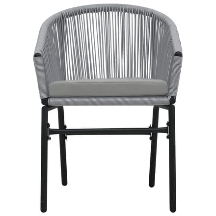 vidaXL - Tuinstoelen - 2 - st - PE-rattan - antracietkleurig