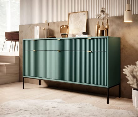 Meubella - Dressoir Navil - Groen - 154 cm