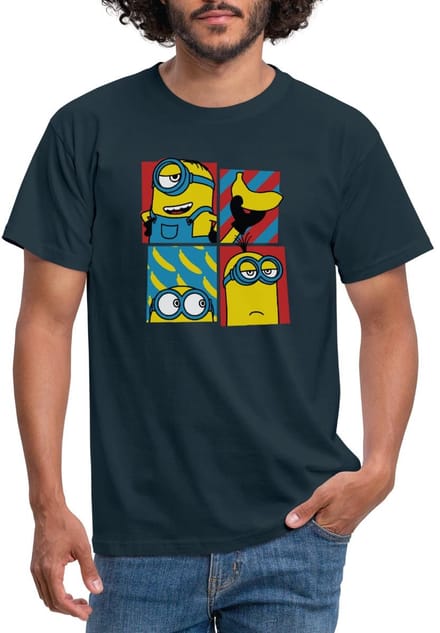 Minion Stuart Bob Kevin Humor T-Shirt Heren