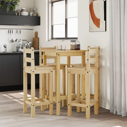 vidaXL - 5-delige - Barset - massief - grenenhout