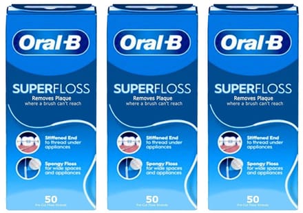 Oral-B Superfloss - 3 x 50 stuks - Flosdraad - Voordeelverpakking