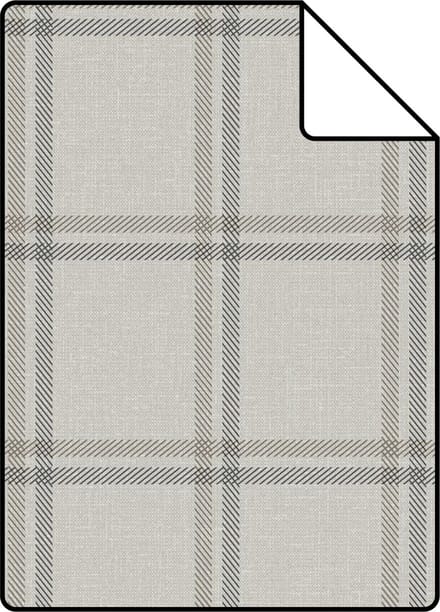 Proefstaal Origin Wallcoverings behang ruiten beige - 26,5 x 21 cm - 347620-S