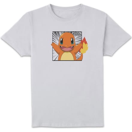 Pokémon Pokédex Charmander #0004 Men's T-Shirt - White - S