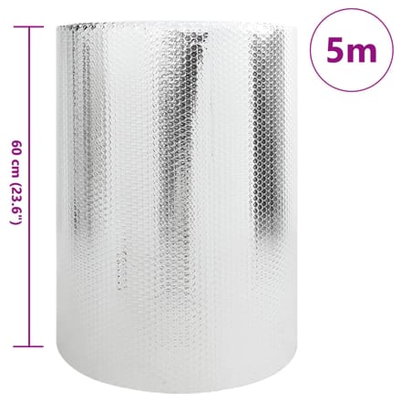 Foil Réflecteur de Chaleur pour Radiateur Argent 5 x 0,6 m Polyéthylène