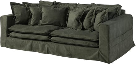 MASSIVMOEBEL24.DE bank met hoezen groen 92% polyester 236x138x76 cm (BxTxH) SOFAS gemonteerd